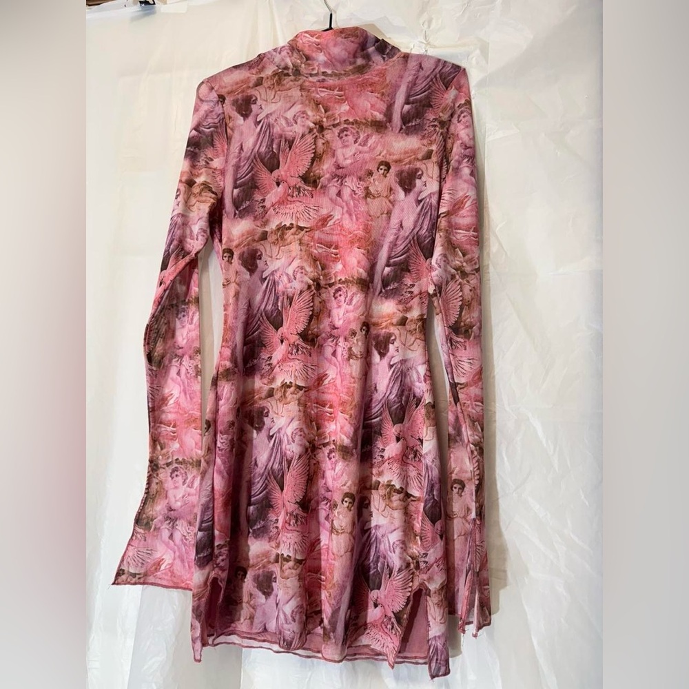 Pink Angel & Dove mesh whimsical dress